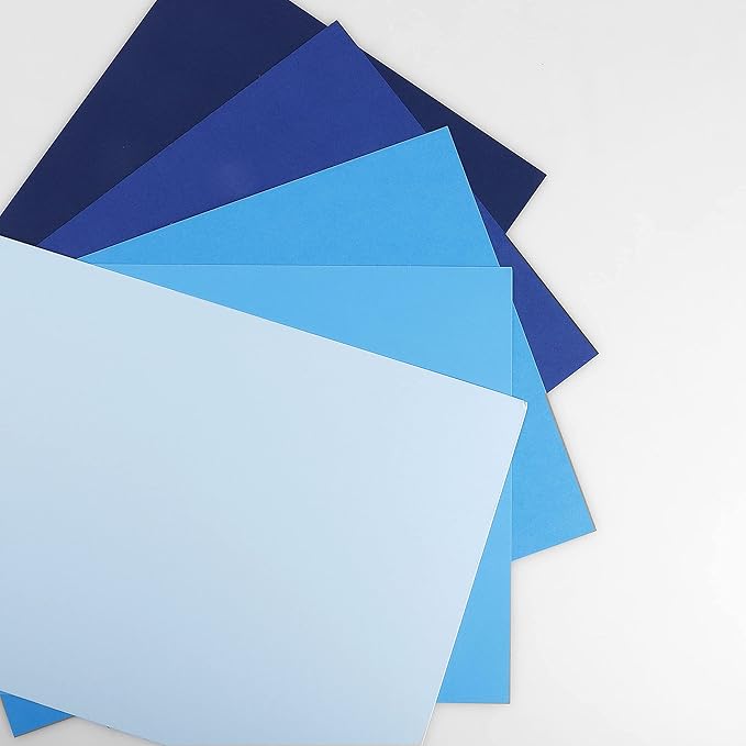 Blue Navy Colored Cardstock Thick Paper 50 Sheets, 8.5" x 11" Heavyweight 92lb Cover Card Stock for Crafts and DIY Cards Making