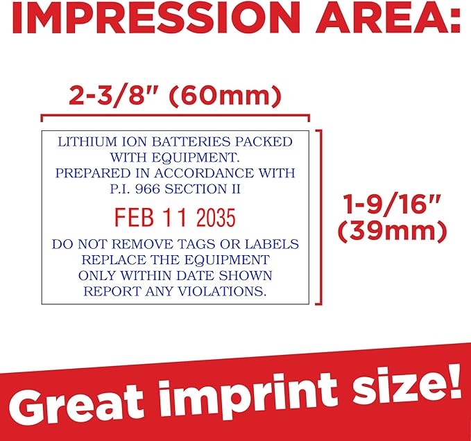 Mark 2000 5474 Professional Self Inking Date Stamp with Custom Text - Up to 8 Lines of Text