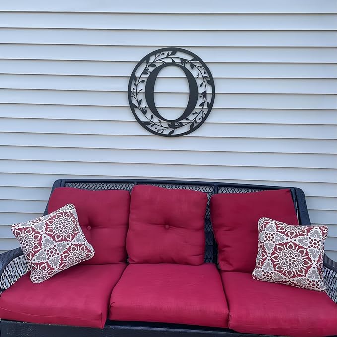 Personalized Metal Name Signs, Split Letter Monogram Wall Decor, Custom Last Name Sign, Family Name Sign for Outdoor, Personalized Wedding Gift, Garden Decor, Metal Wall Art, Housewarming Gift (MonogramDesign_9)