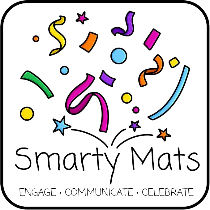 Speech Therapy Placemats for Autism & Non-Verbal Kids (6 Pack) – Visual Communication Boards, ABA Therapy Tools, Toddler Speech Delay Aids – Smarty Mats Waterproof Wipe-Clean Mealtime Mats