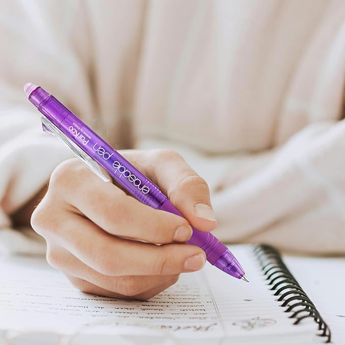 ParKoo 26 Colors Erasable Gel Pens, Retractable Erasable Pens Fine Point (0.7), Make Mistakes Disappear, Assorted Color Inks for Writing Drawing Coloring Planner
