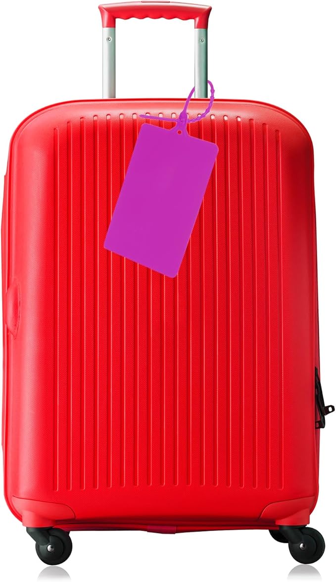 MECCANIXITY Plastic Seals Shipping Tags, for Basket Labels Cable Labels Tags Product Identification Tags, Logistics Marking, Outdoor Tagging, 3.1x3.9 Inch Purple 50Packs