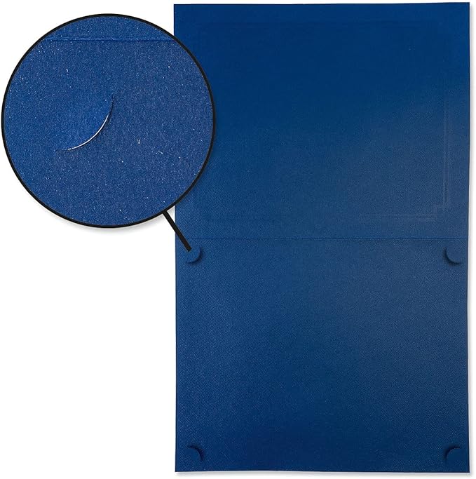 Empire Blue & Gold Award Certificate Collection - Includes 25 Certificate Papers (White/Blue), 25 Heavy Linen Folders (Blue/Gold), 36 Gold Foil Seals, Laser & Inkjet Printer Compatible