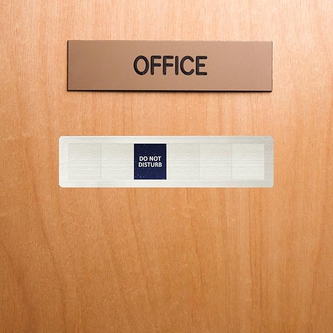 Privacy Door Sign, Do Not Disturb/Please Knock/Out of Office/in a Meeting/Back Soon/Working Remotely Indicator, That Lets Others Know Whether You're Available Or Not- Starry Sky Pattern Office Door Sign for Meeting & Conference Room -Stainless Steel-10...