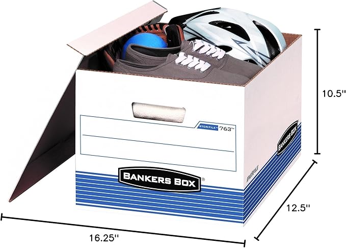 Bankers Box 20-Pack Medium Duty File Storage Boxes with Lids, FastFold Assembly, Letter/Legal, STOR, (0076315)