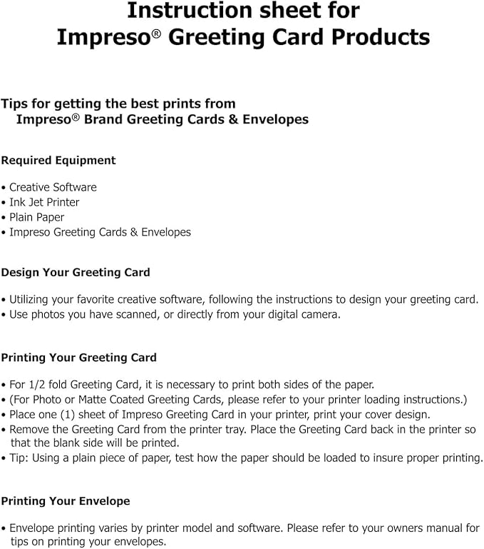 TST Greeting Cards 8.5x11, 96 bright, 100 Cards per pack