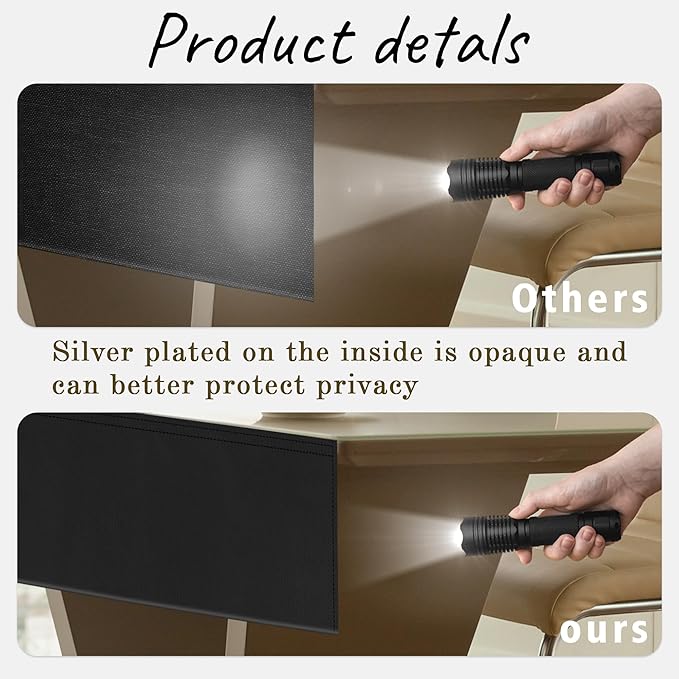 EcoBrisa Under Desk Privacy Panel Self-Adhesive Modesty Panel Stand Up Desk Modesty Panel for Home Office or Standing Workstation, Black (60" Black)