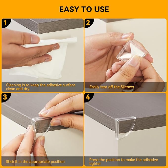 EBUKTUK 8pcs,Table Corner Protector, Corner Protector to Cover Sharp Furniture, Clear Furniture Corner Guards & Edge Safe Anti-Collision Bumpers, Suitable for Table Corner Cabinet Corner Window Corner