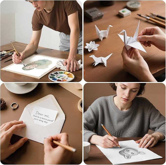 200 Sheets of Cardstock 8.5 x 11, Heavyweight Cover Cardstock Printer Paper 8.5 x 11, 190 gsm Bright White Card Stock Paper for DIY, Professional Printing, Wedding Invitations, Office Cards & Crafts