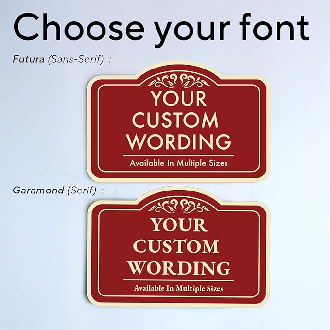Custom Decorative Metal Sign 'Design 1 Red Brick' 14x10 In - Personalized Aluminum Driveway Sign, Waterproof, Made In USA