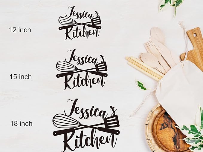 Custom Kitchen Name Sign, Personalized Metal Kitchen Sign, Housewarming Cooking lover Gifts, Mom's Day Gifts, Kitchen Gift for Grandma