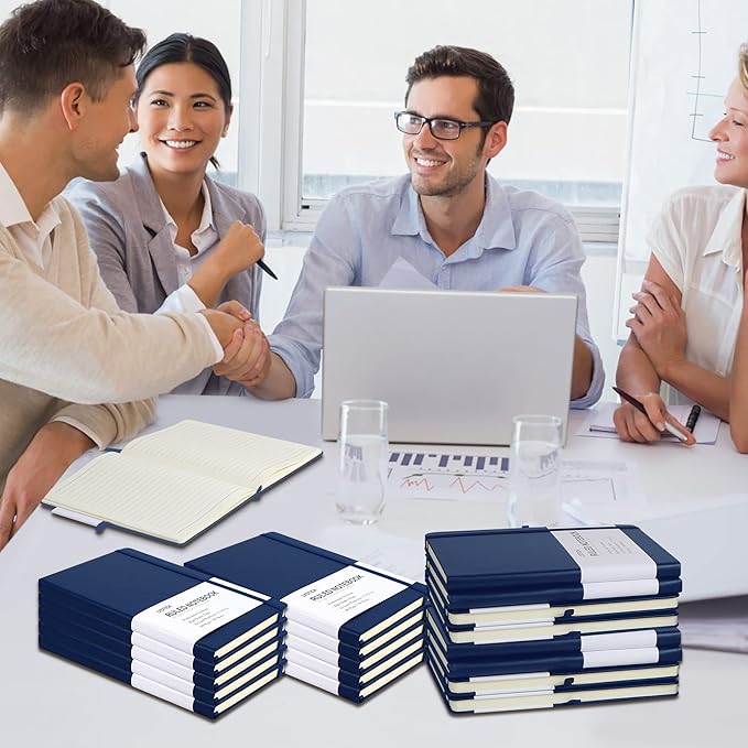 LYDTICK 20 Pack Journals for Writing College Ruled Notebooks Journal in Bulk, Hardcover Notebooks (200Pages) for Note Talking, Lined Bullet Journals for Home School Office, 5.7"x8.4", Navy