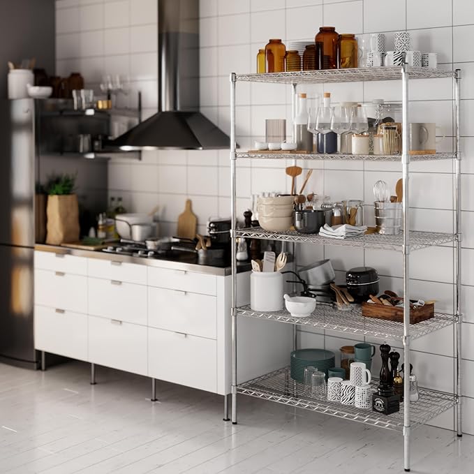 Regal Altair 24" Deep x 42" Wide x 74" Height Wire Shelving Kit | 5-Tier | NSF Commercial Storage Rack Unit
