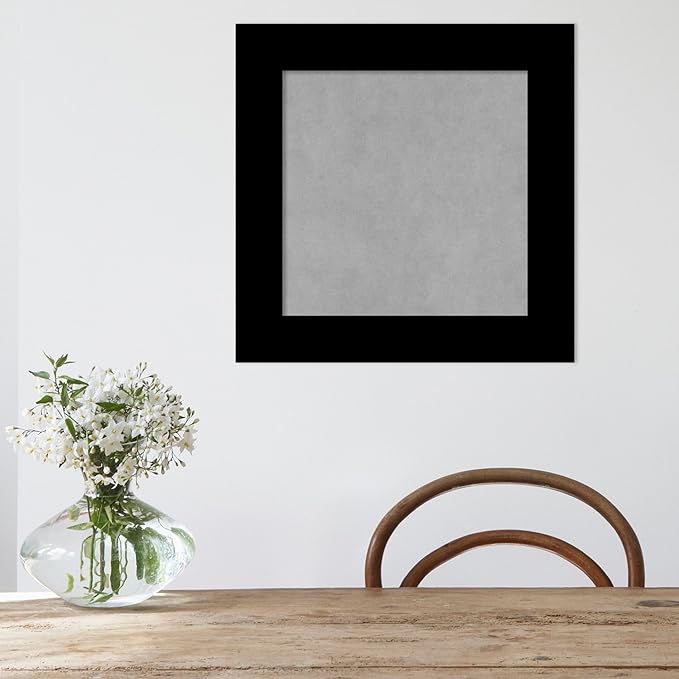 Amanti Art Black Framed Magnetic Board 21x21 Small Vision Board for use with Magnets, 100% Metal Sheet to Display Items as Office Decor or for Home Organization in mudroom, Kitchen or Kids Room