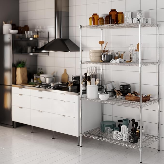 Regal Altair 24" Deep x 42" Wide x 74" Height Wire Shelving Kit | 4-Tier | NSF Commercial Storage Rack Unit