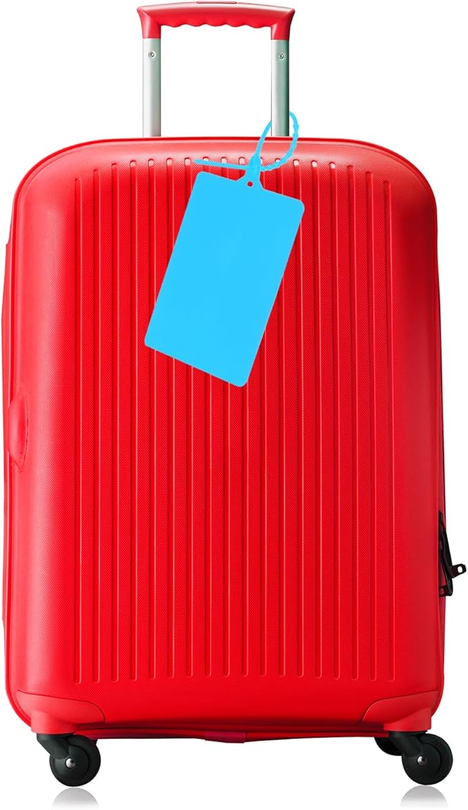 MECCANIXITY Plastic Seals Shipping Tags, for Basket Labels Cable Labels Tags Product Identification Tags, Logistics Marking, Outdoor Tagging, 3.1x3.9 Inch Blue 50Packs