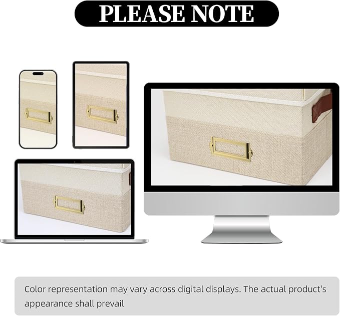 Vienrose Greeting Card Organizer Box with 20 Removable Dividers, 84 Self-Adhesive Labels, Foldable Storage Box Great for Greeting Cards, Photos, Envelopes, Stickers, Postcards Beige&Khaki