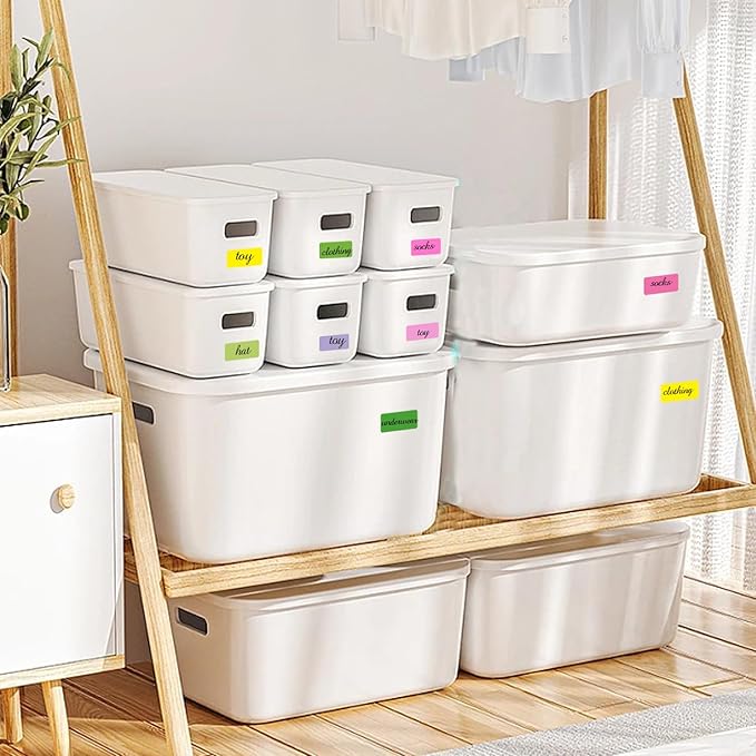 STARLIBOO Removable Freezer Labels, 1x2 Inch Color Coding Removable Labels Easily to Peel of, Freezer Labels to Write on/Waterproof (360PCS, 8 Colors)
