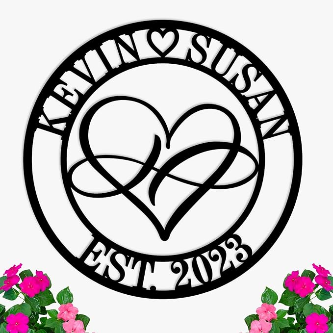Custom Infinity Metal Sign, Personalized Infinity Name Sign, Personalized Infinity Sign Containing Names, Anniversary Wedding Newly Wed Gift