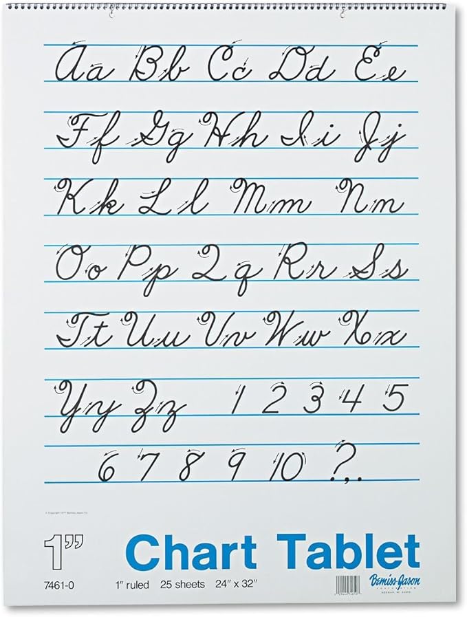 Pacon Chart Tablets Cursive Cover, 32 x 24, 1 (PAC-74610)