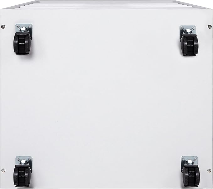 Naomi Home Debbie 7-Drawer Craft & Office Storage Cabinet, White – Rolling File Cabinet with Wheels, Chic Design for Supplies & Folders, 15.7" D x 18.9" W x 34.2" H