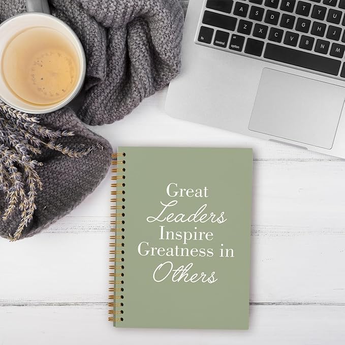 OXW Sage Green Notebooks for Work, Employee Appreciation Gifts, Leadership Gifts Notebook Journal for Writing Meeting Office, Thank You Gifts for Women Men Leader Mentor Boss Manager, 5.5"x8.3"