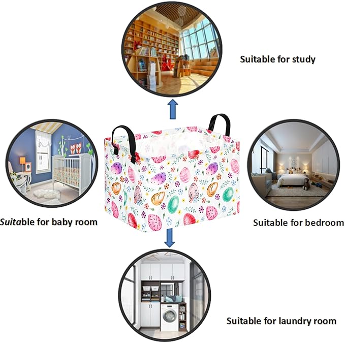FUULOXE Storage Bin for Shelves Rectangle Closet Baskets Foldable Box with Handles Storage Bins, Storage Boxes for Home Office Car Dormroom