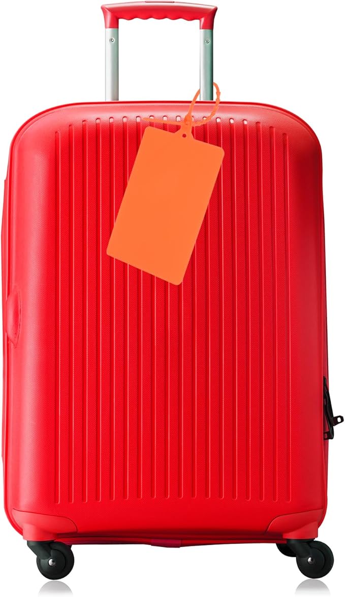 MECCANIXITY Plastic Seals Shipping Tags, for Basket Labels Cable Labels Tags Product Identification Tags, Logistics Marking, Outdoor Tagging, 3.1x3.9 Inch Orange 100Packs