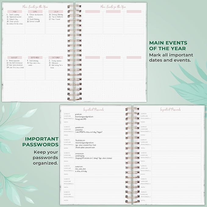 PLANBERRY Large Hourly Schedule Planner Premium – Undated Organizer for Productivity, Time Management & Budget, 8x10.4″ (Natural Green)