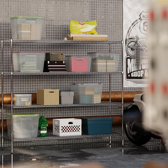 Regal Altair 18" Deep x 72" Wide x 64" Height Wire Shelving Kit | 4-Tier | NSF Commercial Storage Rack Unit