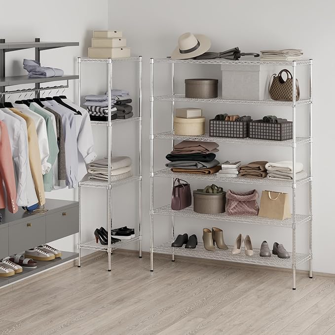Regal Altair 18" Deep x 54" Wide x 74" Height Wire Shelving Kit | 6-Tier | NSF Commercial Storage Rack Unit
