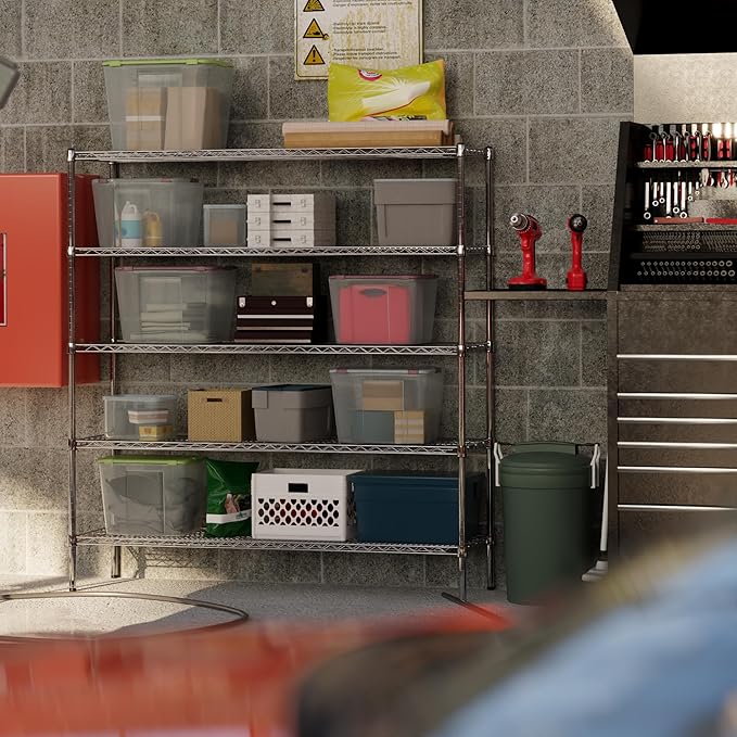 Regal Altair 18" Deep x 60" Wide x 64" Height Wire Shelving Kit | 5-Tier | NSF Commercial Storage Rack Unit