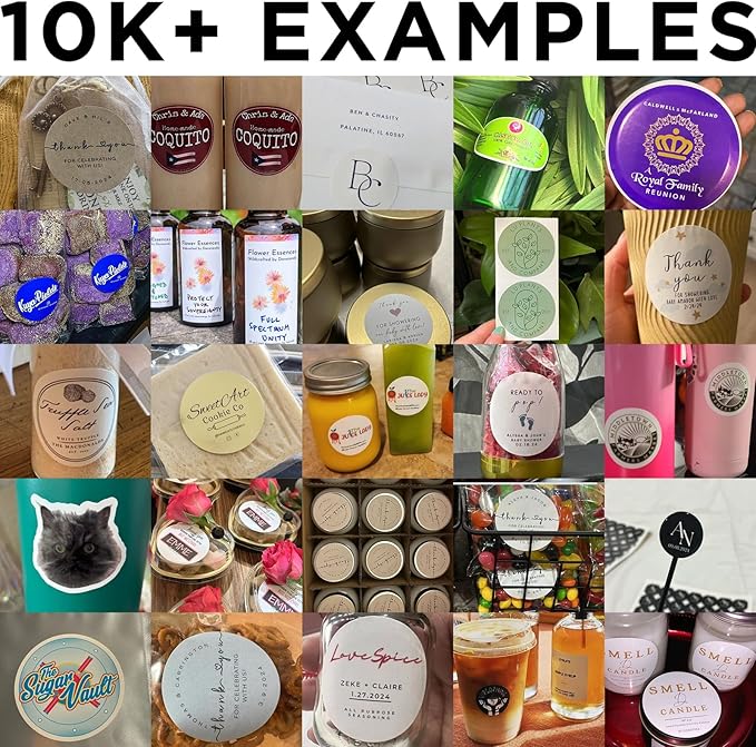 AHEADGOODS Custom Stickers - Personalized Labels, Customized Stickers with Any Design Image Logo Text, 100 Labels (Scalloped, 4"x4")