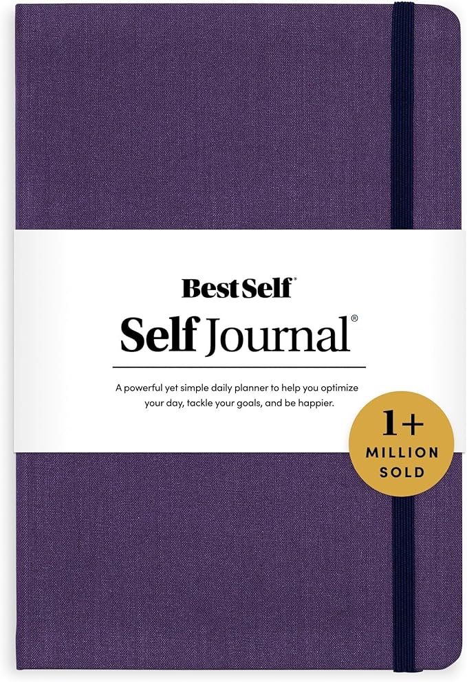 BestSelf 13-Week Self Journal & Goal Planner – Undated Daily ADHD-Friendly Journal for Men & Women | Productivity, Gratitude, Reflection & Habit Tracker | 2026 Life Organizer with Prompts, Distance Navy