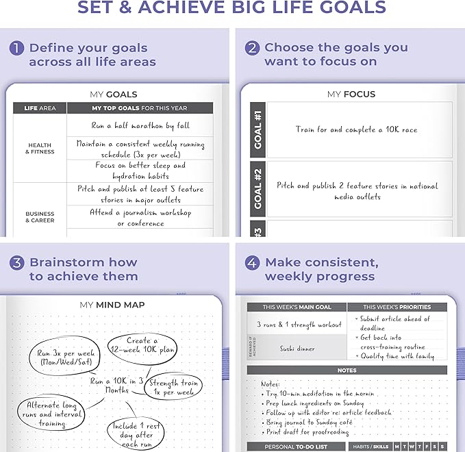 Clever Fox Dated Planner 2026-2027 – Weekly Life Planner Notebook for Time Management – Planner with Habits Tracker & To-Do List (Lavender)