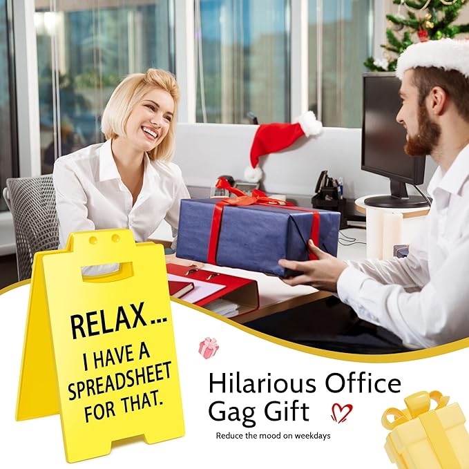 Smilelife Funny Office Cubicle Decor I Have A Spreadsheet for That Desk Sign Team Office Gag Gifts for Coworker Teammate Employee Boss Manager