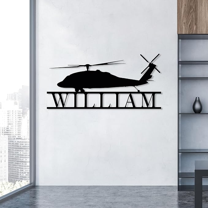 Personalized Metal Airplane Wall Art, Airplane Name Sign, Customized Pilot Name Sign, Airplane Hangar Sign Decor, Aviation Home Office Decor, Large Outdoor Decor, Pilot Gifts, Aircraft Lovers Gift