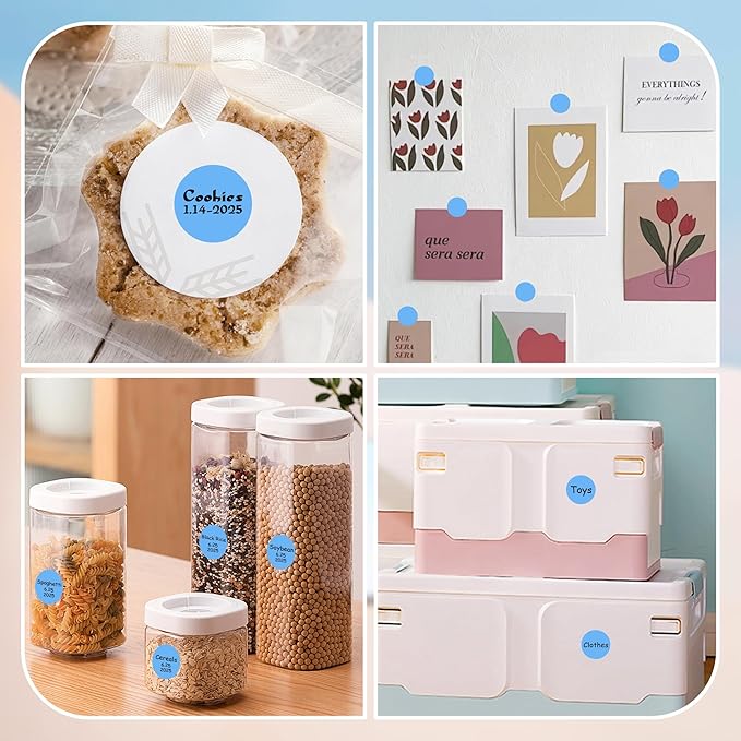 1 Inch Round Color Coding Labels, 1000 Dots Per Roll Sky Blue Color Coded Dot Stickers, Round Color Dot Labels for Organizing, Filing, and Storage