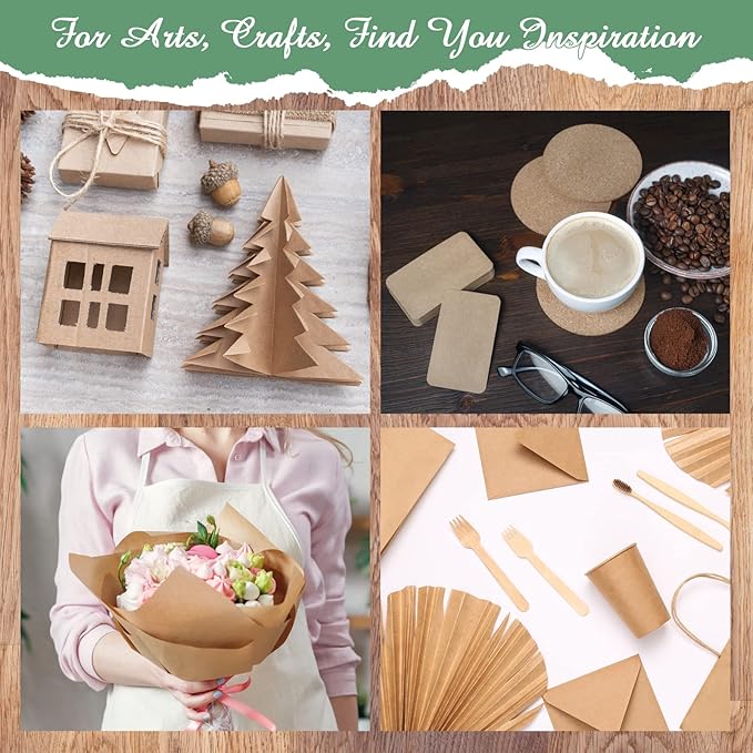Fainne 200 Sheets 8.5 x 11 Inches Card stock Thick Paper Heavyweight Card Stock Printer Paper 250 GSM 92 lb Cover 170 lb Text for Invitations Menus Crafts DIY Projects(Brown)