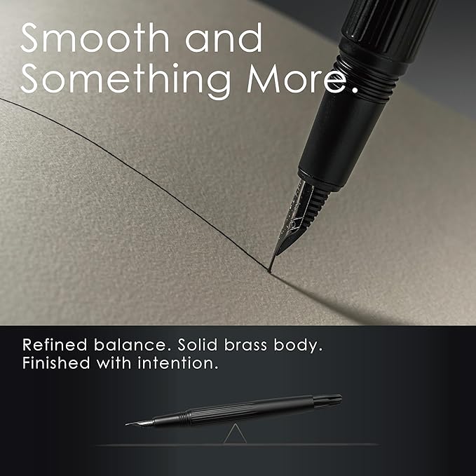 TAG Submarine Luxury Fountain Pen – TurbineDriven Refill, Gold-Plated Fine Nib, Elegant Writing Gift for Men & Women, Designed by Award-Winning Team