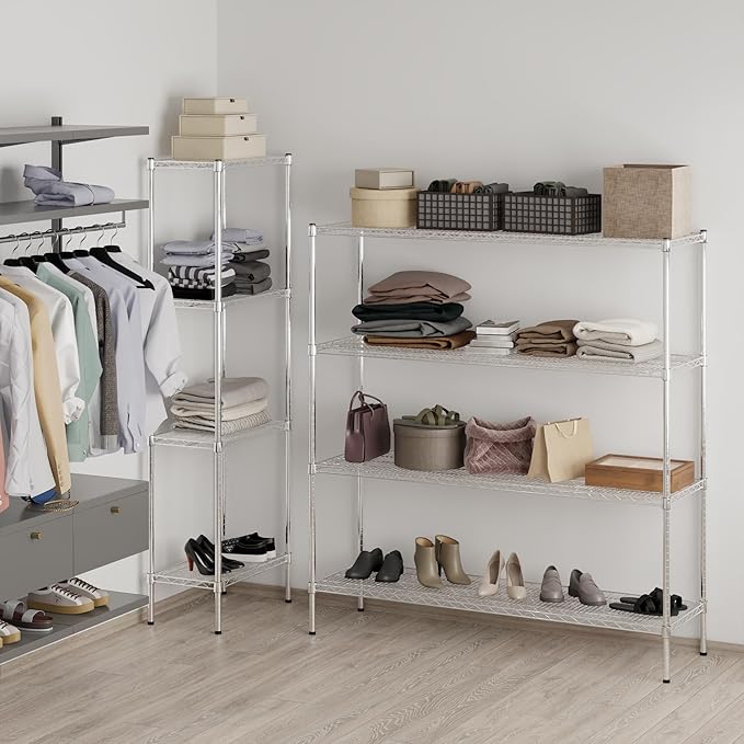 Regal Altair 18" Deep x 60" Wide x 64" Height Wire Shelving Kit | 4-Tier | NSF Commercial Storage Rack Unit