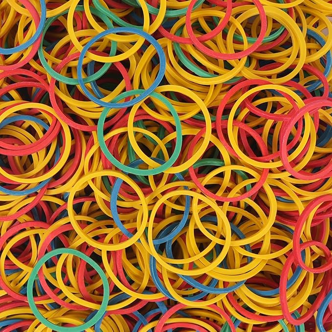 Rubber Bands Size#10 Elastic Rubber Band Multicolor 750pcs small Rubber Bands for Office Supplies School Home