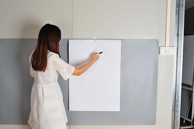 Navy Penguin Easel Pad 23x32-3 Pack (75 Sheets) - Flip Chart Paper, 25 Sheets/Pack, Plain White, Poster Flipchart 100 gsm - Large Drawing Pad for Home, Office, Craft, Art, Presentation
