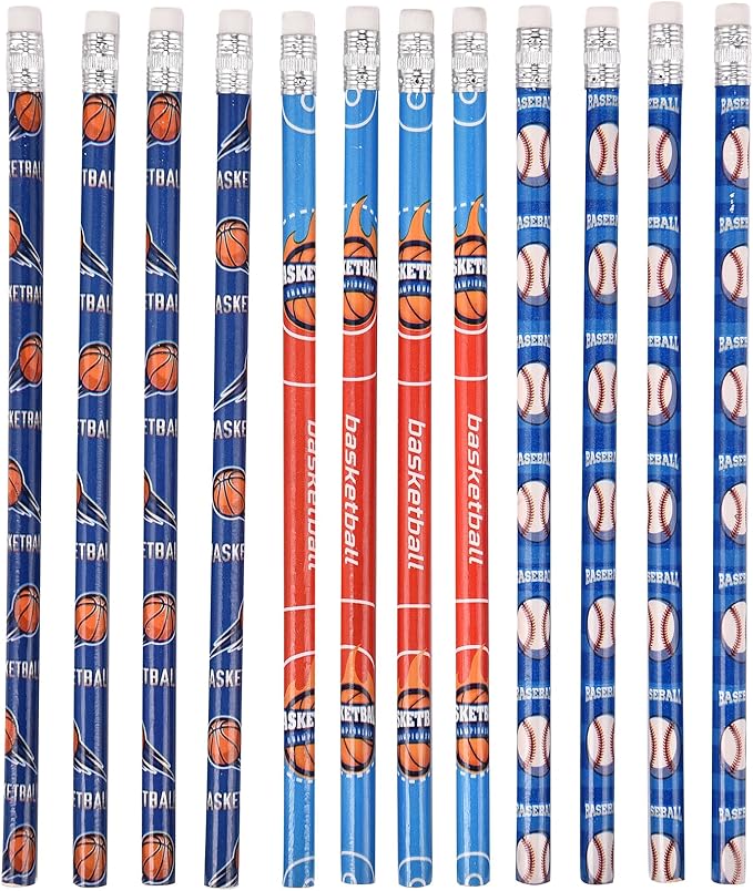 Jsehchya 72PCS Corlorful Wooden Football Pattern Cased Pencils for Kids Bulk with Erasers, Fun Cute for School,Drawing,Gift (pattern, 72)