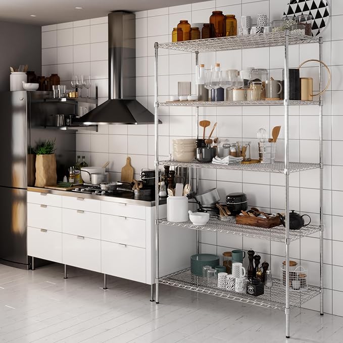 Regal Altair 24" Deep x 48" Wide x 86" Height Wire Shelving Kit | 5-Tier | NSF Commercial Storage Rack Unit