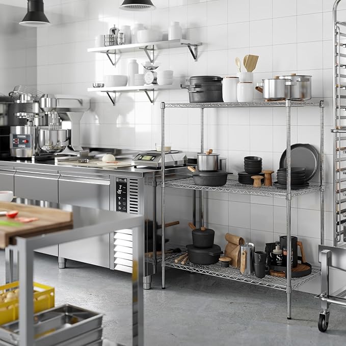Regal Altair 21" Deep x 42" Wide x 54" Height Wire Shelving Kit | 3-Tier | NSF Commercial Storage Rack Unit