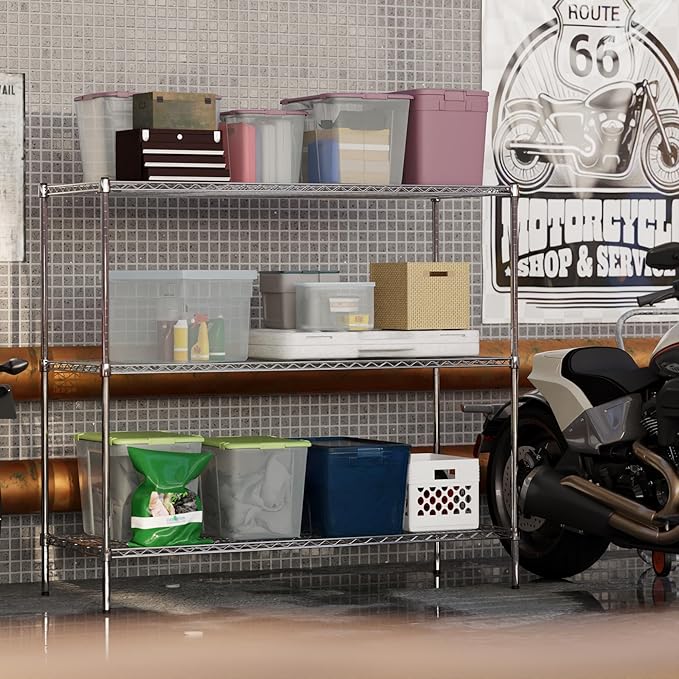 Regal Altair 24" Deep x 60" Wide x 54" Height Wire Shelving Kit | 3-Tier | NSF Commercial Storage Rack Unit