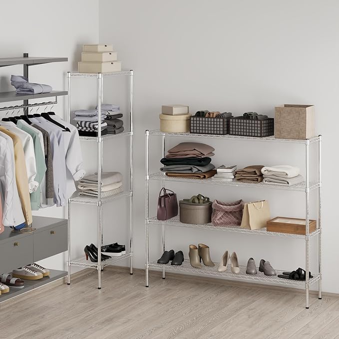 Regal Altair 14" Deep x 60" Wide x 54" Height Wire Shelving Kit | 4-Tier | NSF Commercial Storage Rack Unit