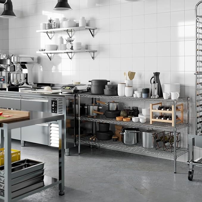Regal Altair 18" Deep x 60" Wide x 34" Height Wire Shelving Kit | 3-Tier | NSF Commercial Storage Rack Unit