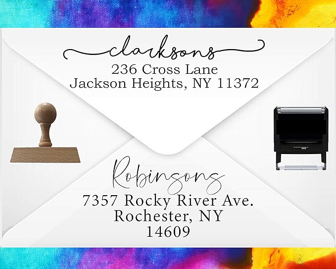 Address Stamp | Custom Address Stamper | Personalized | Self-Inking Return Address Mail | 3 Lines | Wedding | Custom Address Stamper | (House Warming Gift)